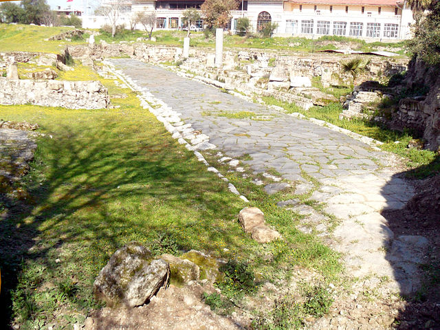 Roman road in urban center of Roman city in Tarsus